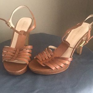 Brown leather sandals